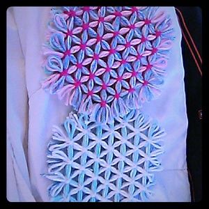 Table top made pot holders.